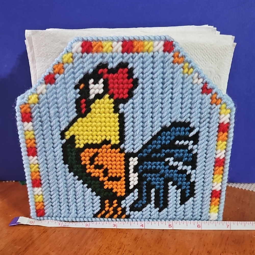 Colorful Rooster Bird Napkin Holder